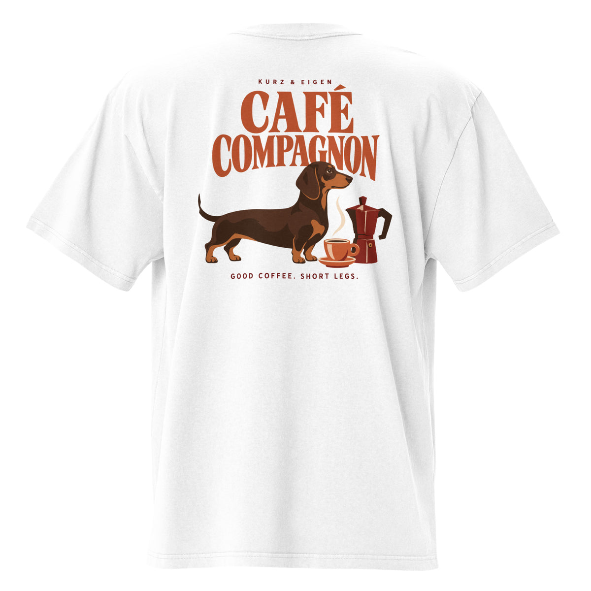 Café Compagnon · originales Printful-Produktmockup von hinten · DTFlex