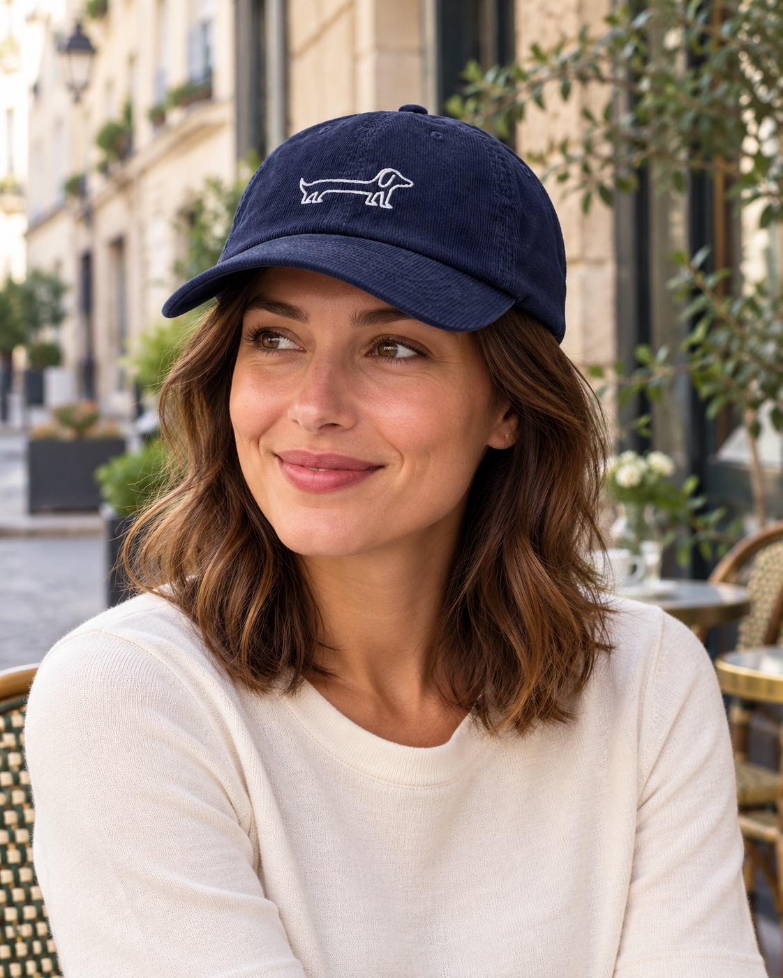 Oxford Navy · Lifestyle mit Model · KI-generierte Produktvisualisierung
